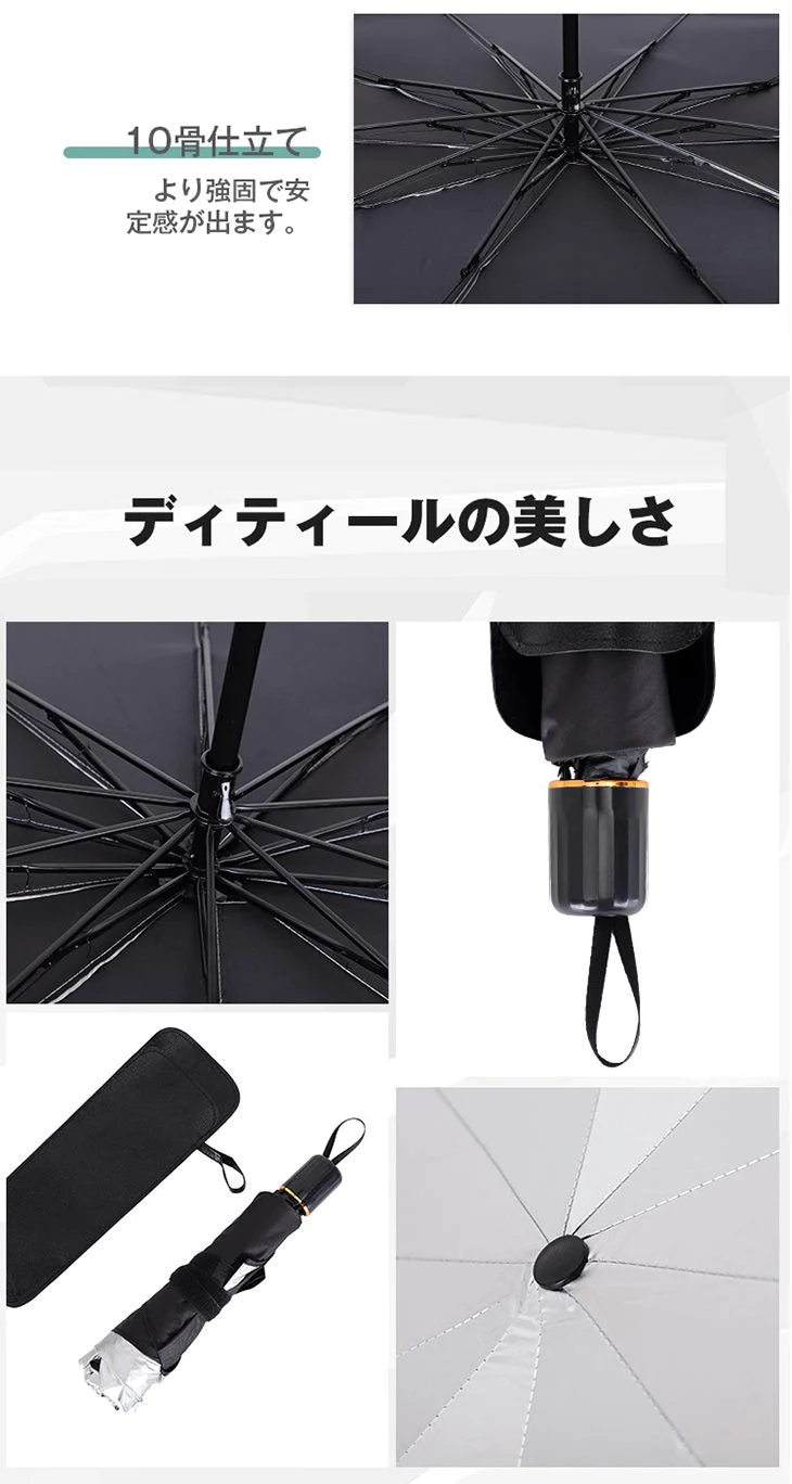 【超得ハイパーSALE】【S】選べる2size サンシェード フロントガラス 傘式 パラソル 傘型 フロントサンシェード 車用 折りたたみ傘 日除け 日よけ uv 紫外線カット コンパクト 紫外線対策 遮光 断熱 収納便利 車サンシェード 車保護 車用 フロントカバー カーサンシェード 車種汎用 収納ポーチ付き