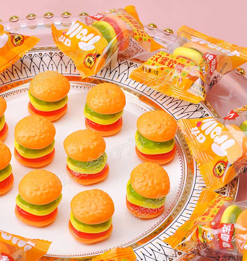Trolli トローリ ハンバーガーグミ 5個入り 人気 菓子 グミ 　【SNS 話題 地球グミ　目玉グミ　ハンバーガーグミ】
