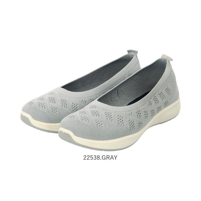 【22539.BLACK・24cm】 Angel Fit エンジェルフィット フラットシューズ ローヒール 軽量 レディース 通販 フライニットパンプス コンフォートシューズ 軽量 上履き カジュアル フラット 通気性 痛くない