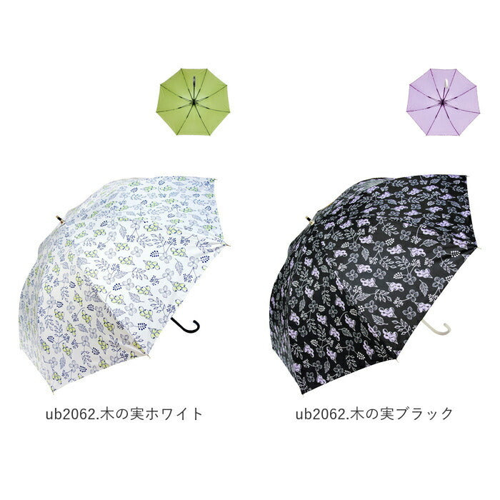 【ub2161.フラワーブラック・【即時発送】雨晴兼用傘58cm】 傘 レディース 晴雨兼用 通販 長傘 耐風 おしゃれ ジャンプ 耐風傘 58cm ワンタッチ グラスファイバー 丈夫 完全遮光 遮光率100％ UVカット 99.9％ 雨晴兼用 UPF50+ 花柄 フラワー