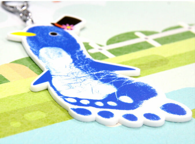 【今ならポイント５倍】1歳 ぎてからの手形アート 足型アート キーホルダー■足形アート 手形 足型 赤ちゃん 兄弟 家族 ベビー メモリアル ギフト インク キット スタンプ 名入れ 出産祝い 出産内祝い 内祝い 出産 お返し 誕生日 プレゼント ストラップ おしゃれ