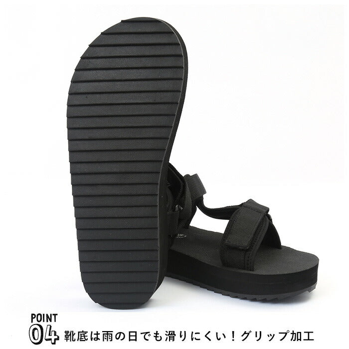 【ネイビーチェック・M（23cm）】 アーノルドパーマー サンダル 通販 スポーツサンダル レディース ぺたんこ 旅行 リゾート AL5408 履きやすい コンフォートサンダル ベルクロ ストラップ アウトドア  Arnold Palmer
