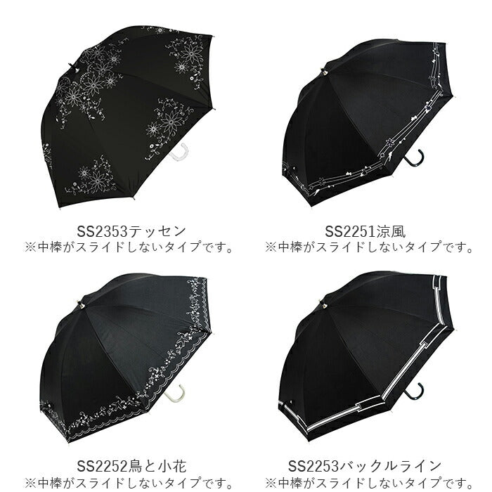 【ネイビーXブルー・雨晴兼用長傘】 傘 日傘 晴雨兼用 レディース 長傘 通販 50cm 日傘 雨傘 レディース傘 雨晴兼用 UVカット 遮光 アンブレラ スライド 手開き ラメ傘 婦人 かさ 熱中症対策 黒骨