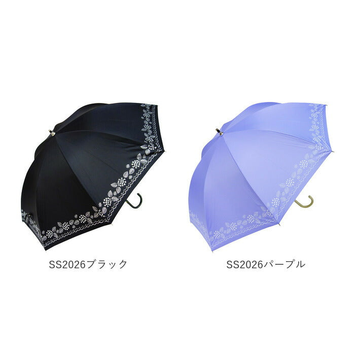 【SS1914ホワイト・晴雨兼用日傘】 日傘 遮光 長傘 通販 晴雨兼用日傘 晴雨兼用傘 50cm 雨傘 傘 手開き かさ カサ 遮蔽率99.9％ 約 100% UPF50 レディース シルバーコーティング おしゃれ かわいい 母の日 ギフト