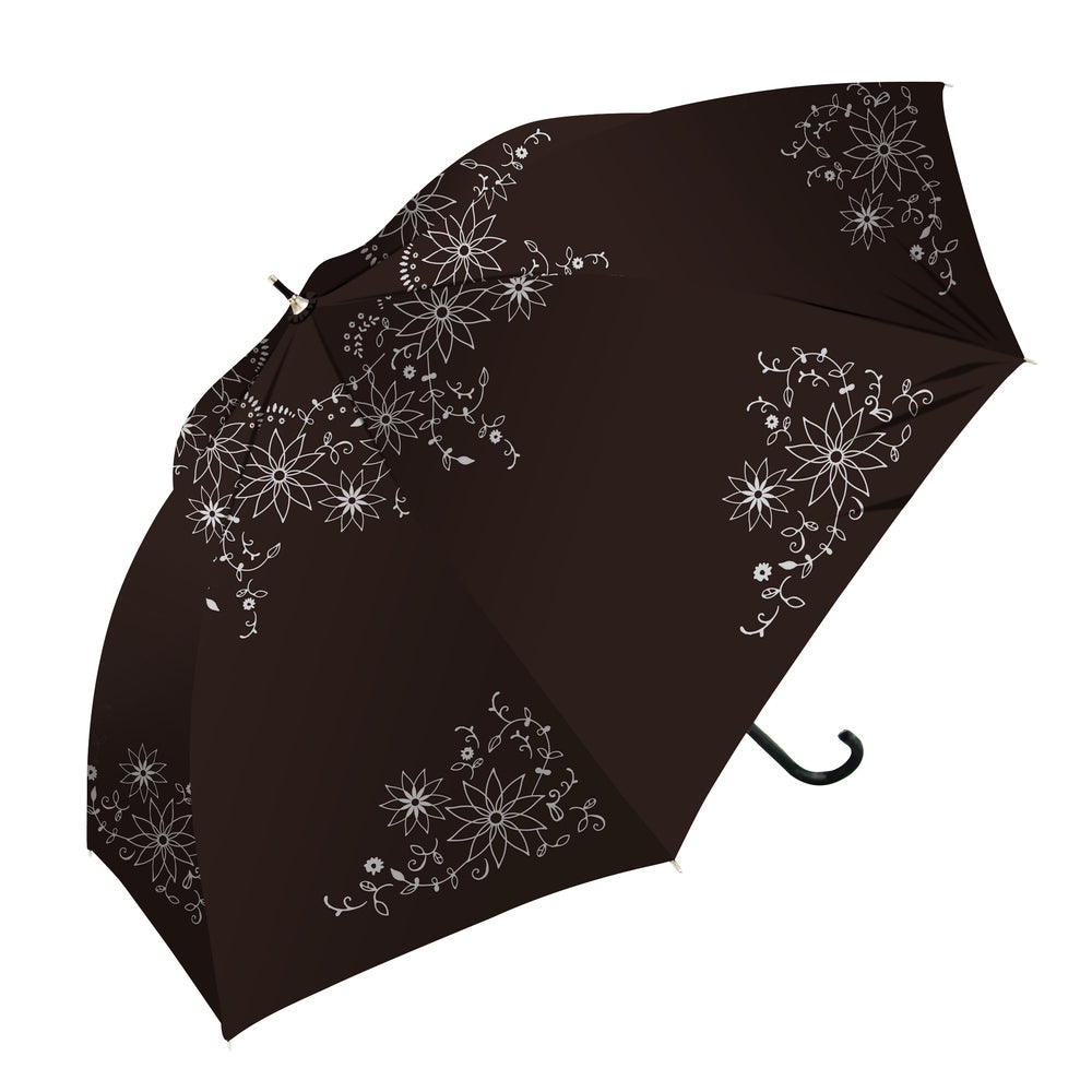 【SJ2353テッセン・晴雨兼用日傘】 日傘 レディース 長傘 大きい 通販 晴雨兼用日傘 晴雨兼用傘 58cm 雨傘 傘 ジャンプ傘 ワンタッチ傘 かさ カサ 遮蔽率99.9％ 約 100% UPF50 ブラックコーティング おしゃれ かわいい