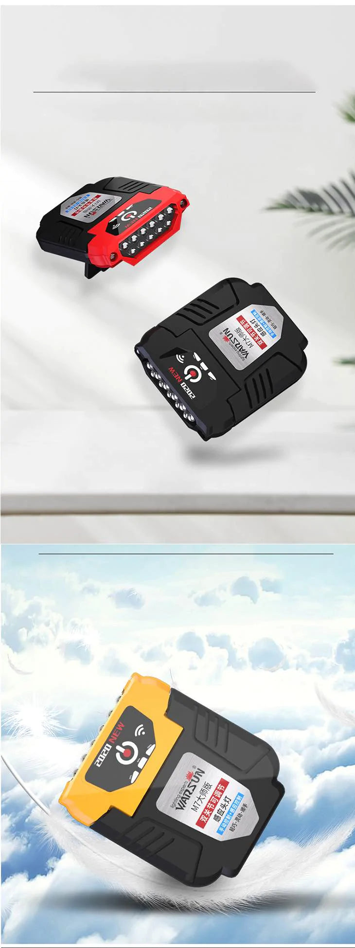 【ブラック】高輝度 LED フィッシングライト ヘッドライト USB充電式 小型 コンパクトランプ もち運び 自由自在 バッテリー大容量 長持ち 長時間 釣り 防災 アウトドア 設営