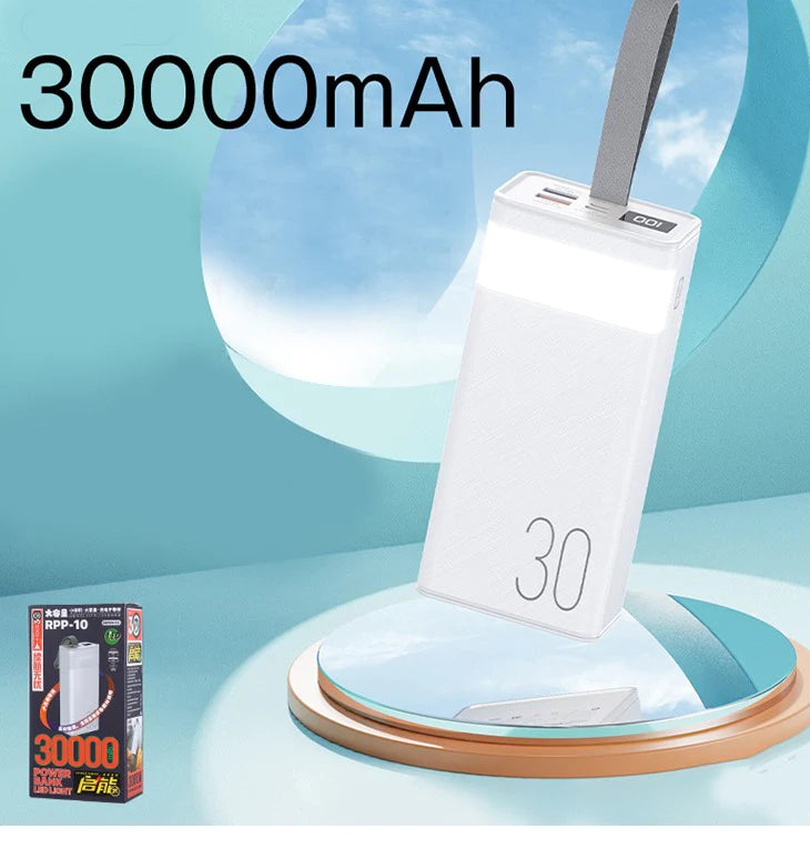 REMAX モバイルバッテリー30000mAh 大容量 2口 2ポート 急速充電 小型 軽量 iPhone iPad Android Type-c IPH USB 10W