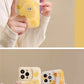 【IPHONE13TYPE02】iPhoneケース iPhone13 クリアケース かわいい チーズ キャラクター クッション ふわふわ 衝撃吸収 汚れ防止 傷防止 星 肉球