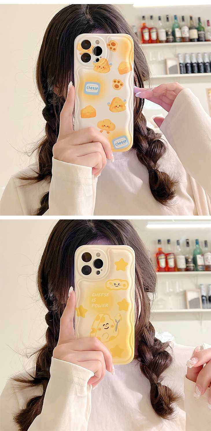 【IPHONE13PROTYPE02】iPhoneケース iPhone13 クリアケース かわいい チーズ キャラクター クッション ふわふわ 衝撃吸収 汚れ防止 傷防止 星 肉球