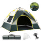 【銀ガムグリーン】テント アウトドア ピクニック キャンプテント 3、4人用 設営簡単 防災 防風 防水 通気性 キャンプ用品 収納袋付き 折りたたみ 室内 お花見 運動会 登山