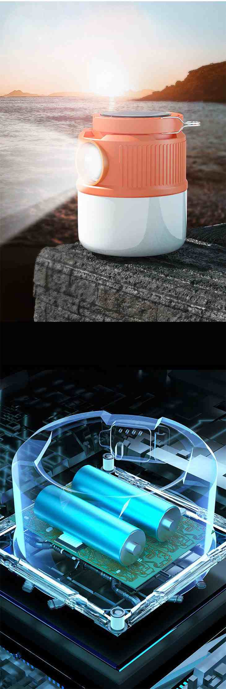 LED ランタン 懐中電灯 テント灯 アウトドア キャンプ 夜釣り 車中泊 屋外 停電対策 防災 防水 USB充電式 高輝度 軽量 吊り下げ 持ち運び 調光