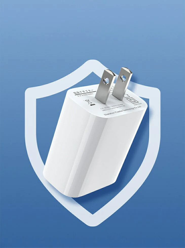 【ホワイト】日本規格 USB充電 ACアダプター  type-C 同時充電 急速充電 超速充電 PD対応 iPhone android iPad 18W 3倍速い 高性能 高品質 コンパクト 持ち運び シンプル
