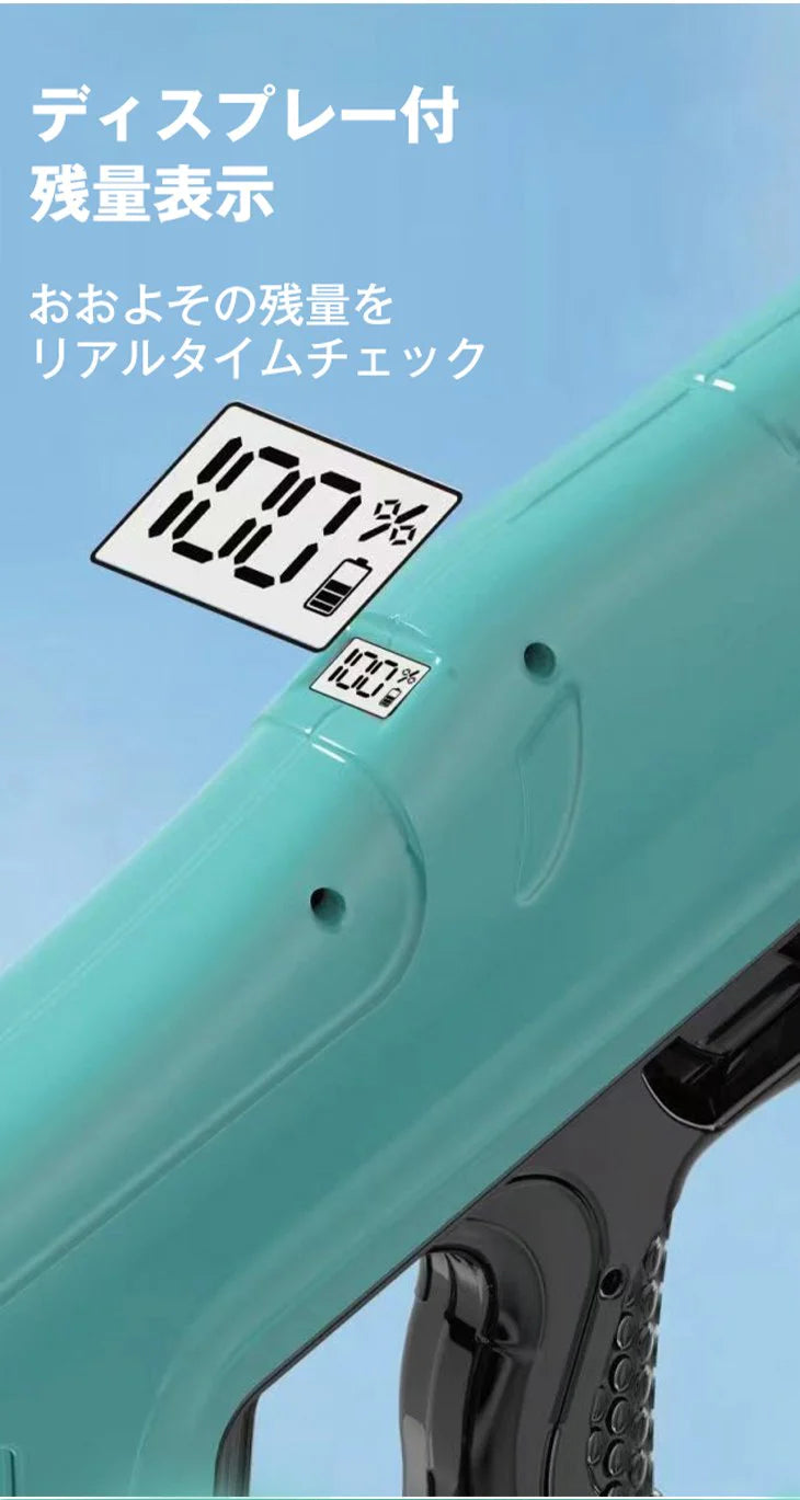 【ホワイト】電動連射式水鉄砲 ウォーターガン おもちゃ 水鉄砲 タンク 750ml大容量 7.5mの射程距離 海水浴 長持ちバッテリー サマー summer 夏