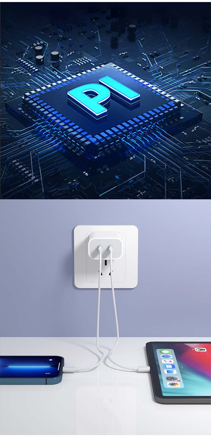 2口 急速充電 ACアダプター PD充電器 type-C 20W充電器 家庭用充電器 2ポート USB コンセント iPhone iPad android 多機種対応