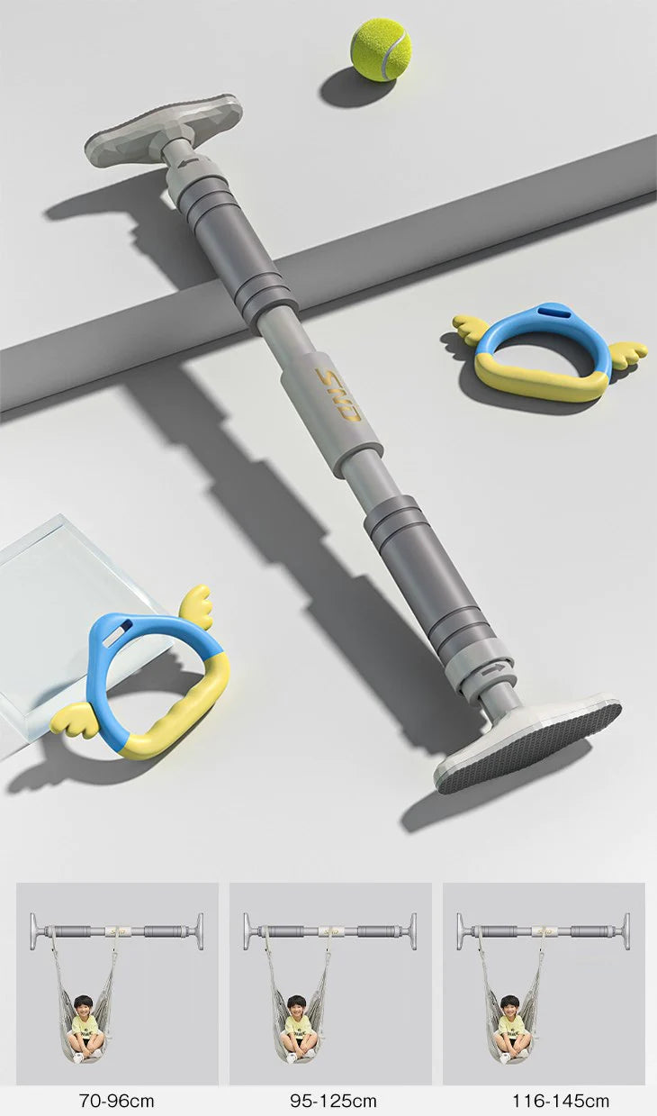 【70-96CM】懸垂バー 突っ張り棒 つり革 ぶら下がり健康器 自宅ジム おうちジム とレーニング 簡単設置 家庭用 チンニングバー 調整可能 高耐荷重 おしゃれ エクササイズ