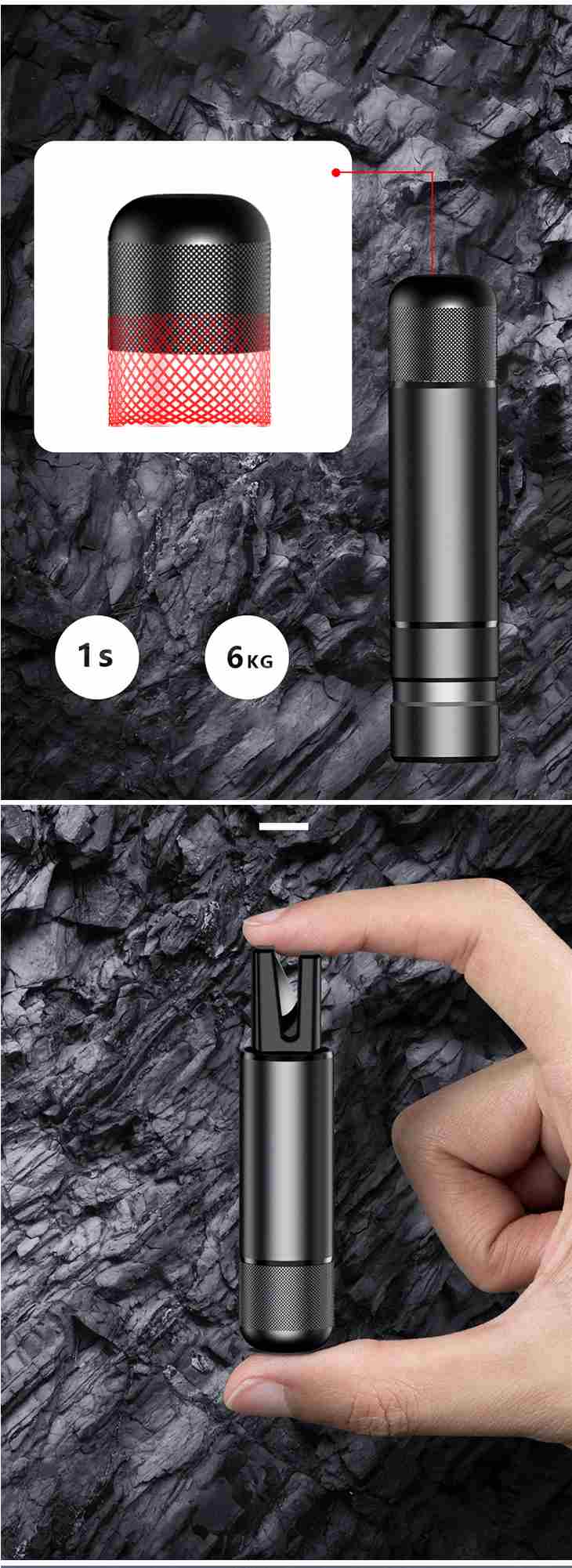 【シルバー】_用緊急脱出ハンマー 車用 脱出 ガラス割り ハンマー 緊急ツール
