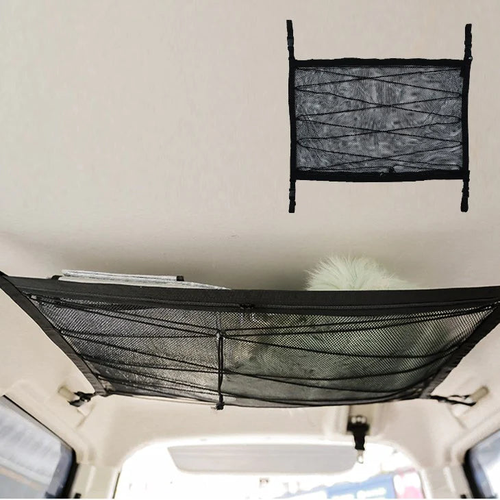 【90*65CM】ルーフネット カーゴネット ラゲッジネット 荷物 収納 車載 天井収納 荷物落下防止 旅行 車収納 便利グッズ カー用品