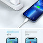 【ホワイト】USB充電 ACアダプター  type-C 同時充電 急速充電 超速充電 PD対応 iPhone android iPad 20W 3倍速い 高性能 高品質 コンパクト 持ち運び シンプル
