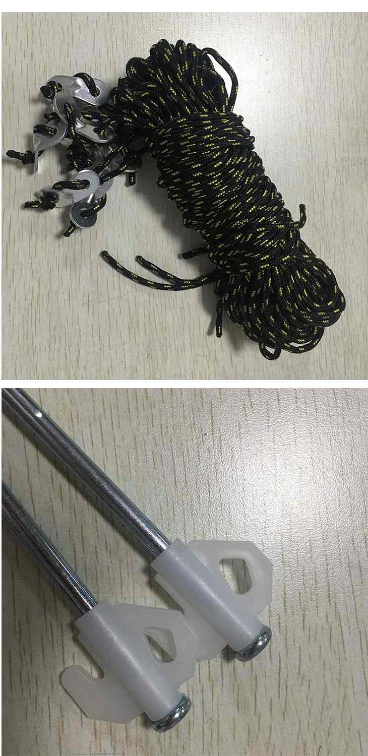 ワンポールテント用ペグ ガイドロープ アウトドア 備品 ペグ ロープ 設営 テント 8本 簡単 袋付き キャンプ用品 アウトドア用品 高品質 多用途