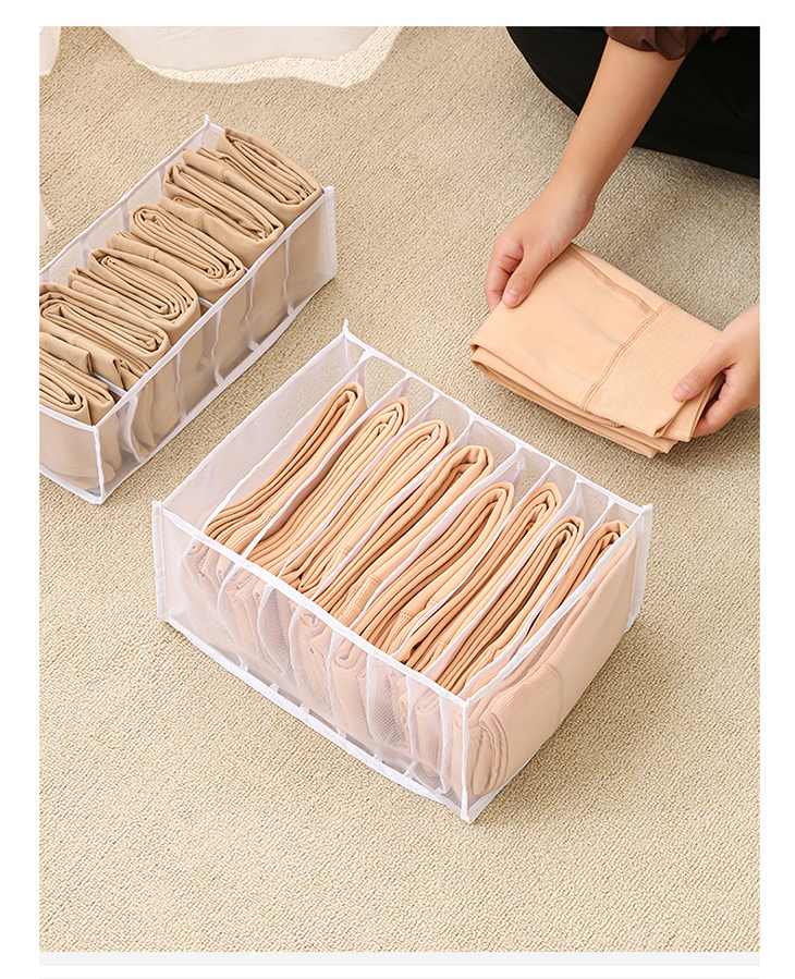 【グレー収納11箇所】不織布仕切りケース 衣類収納 ジーンズ収納 衣装ケース コンパクト ズボン収納 Tシャツ 水洗い可能 清潔 見やすい 仕切りbox 大容量 通気性