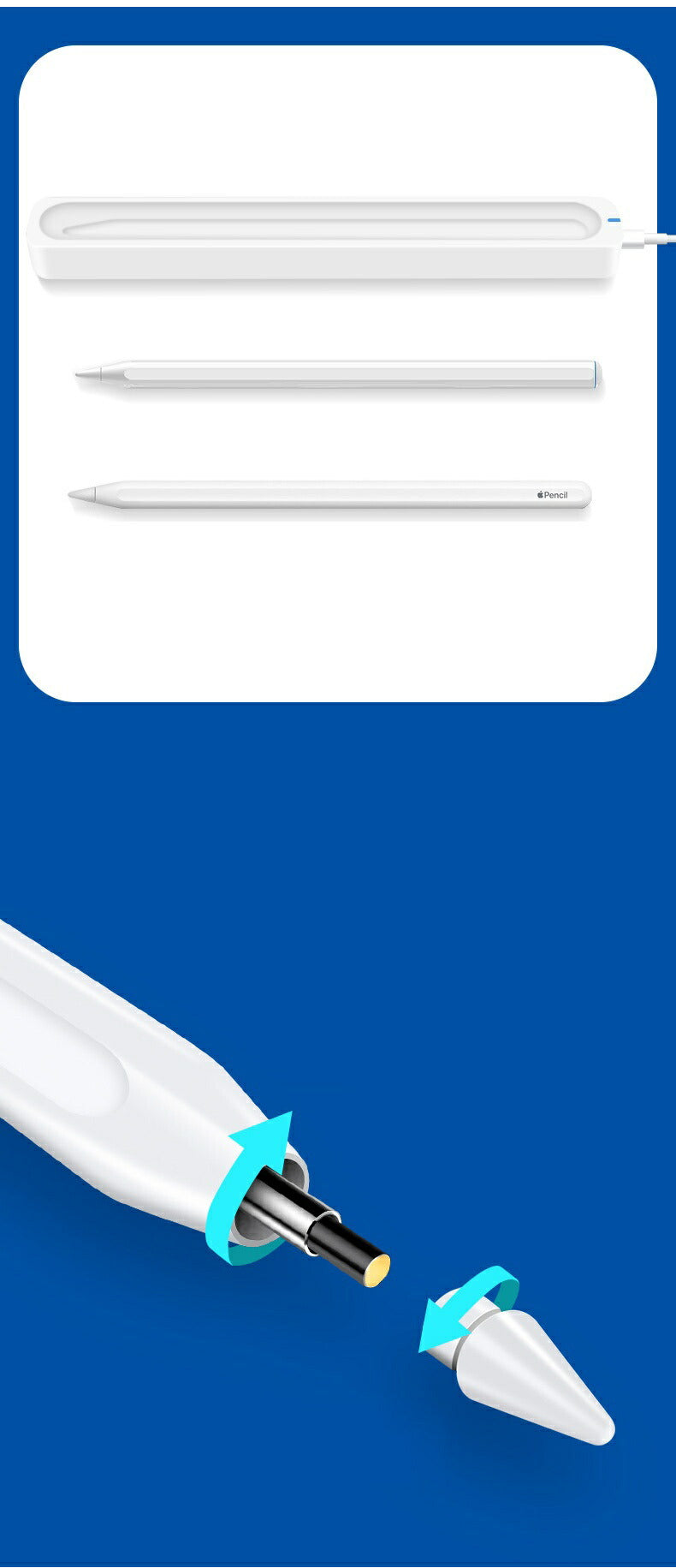 超高感度タッチペン iPad ペンシル 充電式 磁気吸着 シンプル ケース充電 電池残量表示 多機能 スムーズ iPad磁気充電 コンパクト 軽量