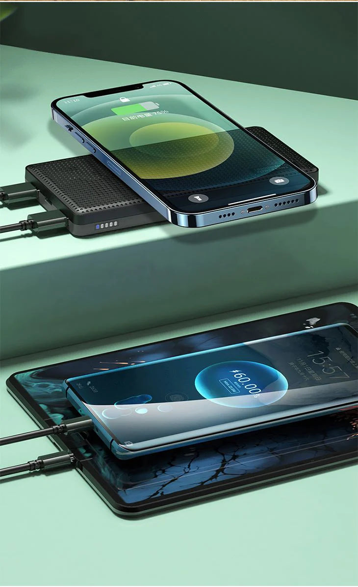 【グリーン】REMAX モバイルバッテリー ワイヤレス対応 10000mAh 急速充電 小型 軽量 iPhone iPad Android Type-c IPH USB 15W