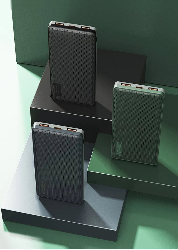 【グリーン】REMAX モバイルバッテリー ワイヤレス対応 10000mAh 急速充電 小型 軽量 iPhone iPad Android Type-c IPH USB 15W