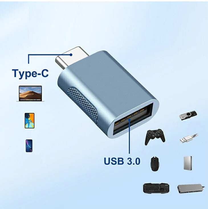 USB Type-C 変換 アダプター タイプC タイプA android 充電 データ転送 高速 便利グッズ ノートパソコン iPhone