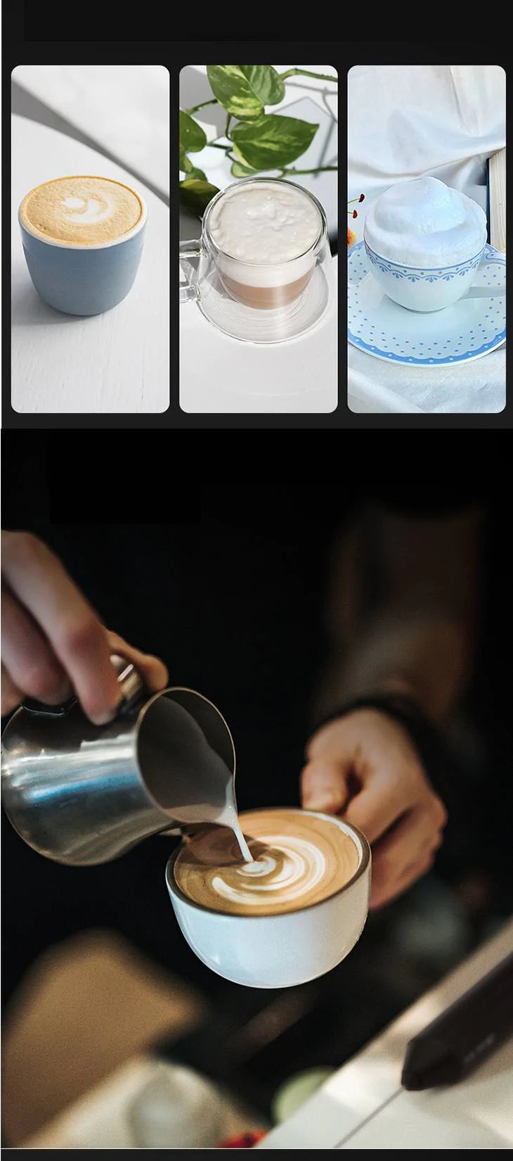 電動ミキサ ハンドミキサー ハンディミキサー 泡立て器 ビーター ステンレス コーヒー/スムージー/ホットチョコレートドリンクを作るための高速混合速度と快適なグリップを備えたハンドヘルドミルク泡立て器電気ミルクビーター