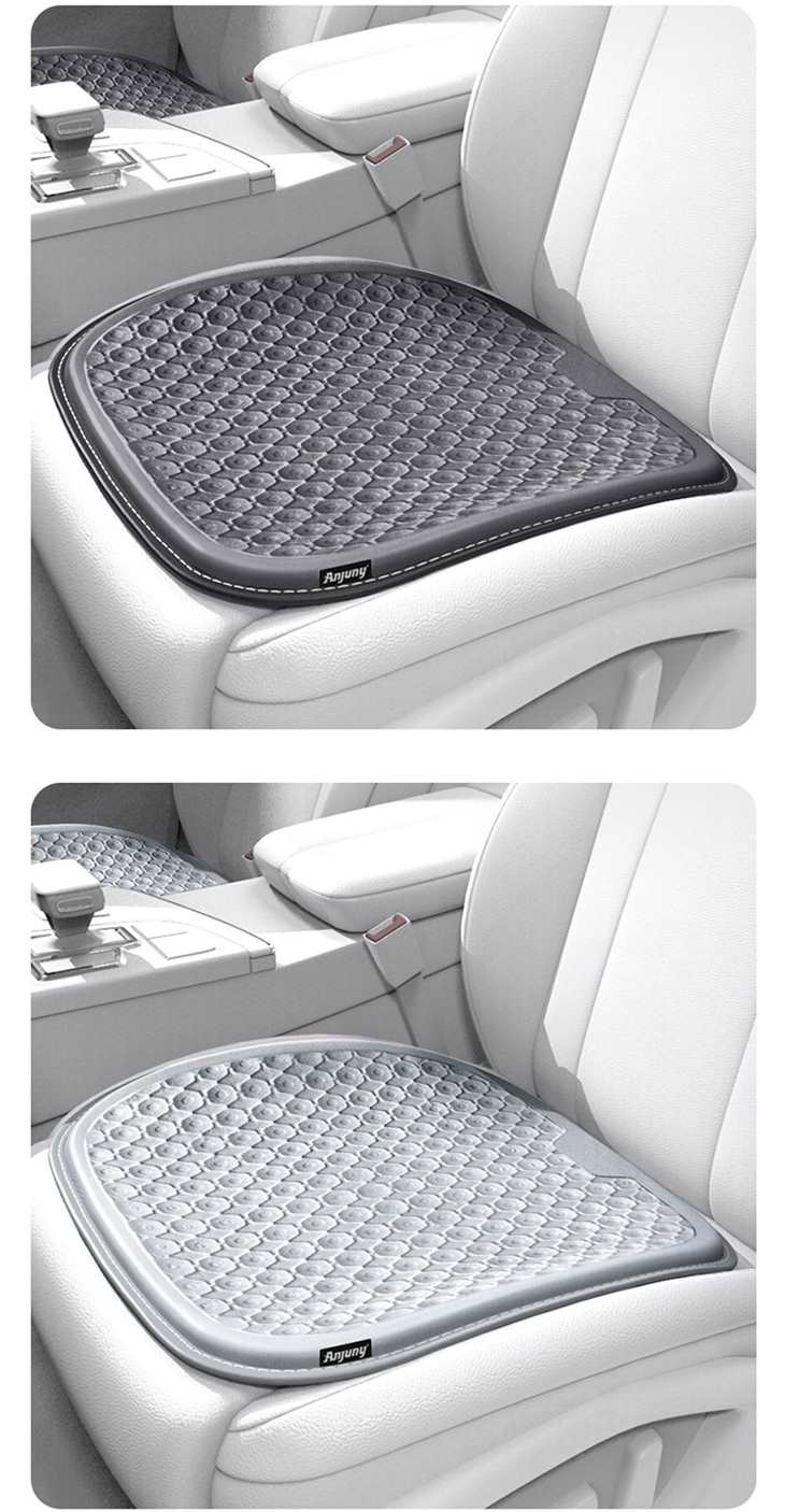【ダークグレー】ゲルクッション 冷感 涼しい クッション 車載クッション シートマット オフィス 運転席 極薄クッション 多用途 座布団 通気性抜群 デスクワーク 滑り止め