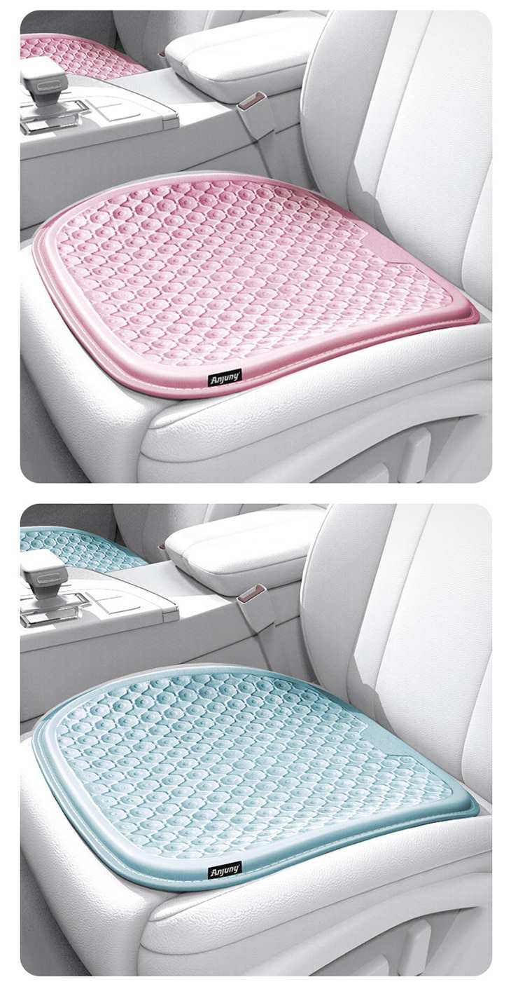 【ライトグレー】ゲルクッション 冷感 涼しい クッション 車載クッション シートマット オフィス 運転席 極薄クッション 多用途 座布団 通気性抜群 デスクワーク 滑り止め