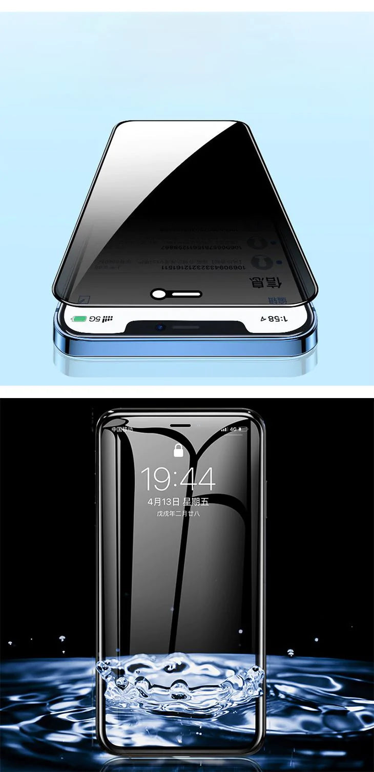 【IPHONE13PRO】のぞき見防止フィルム プライバシー 保護 強化ガラス 高透過率 ガラスフィルム 25度 飛散防止 指紋防止 光沢 反射防止 ブルーライト 高操作性