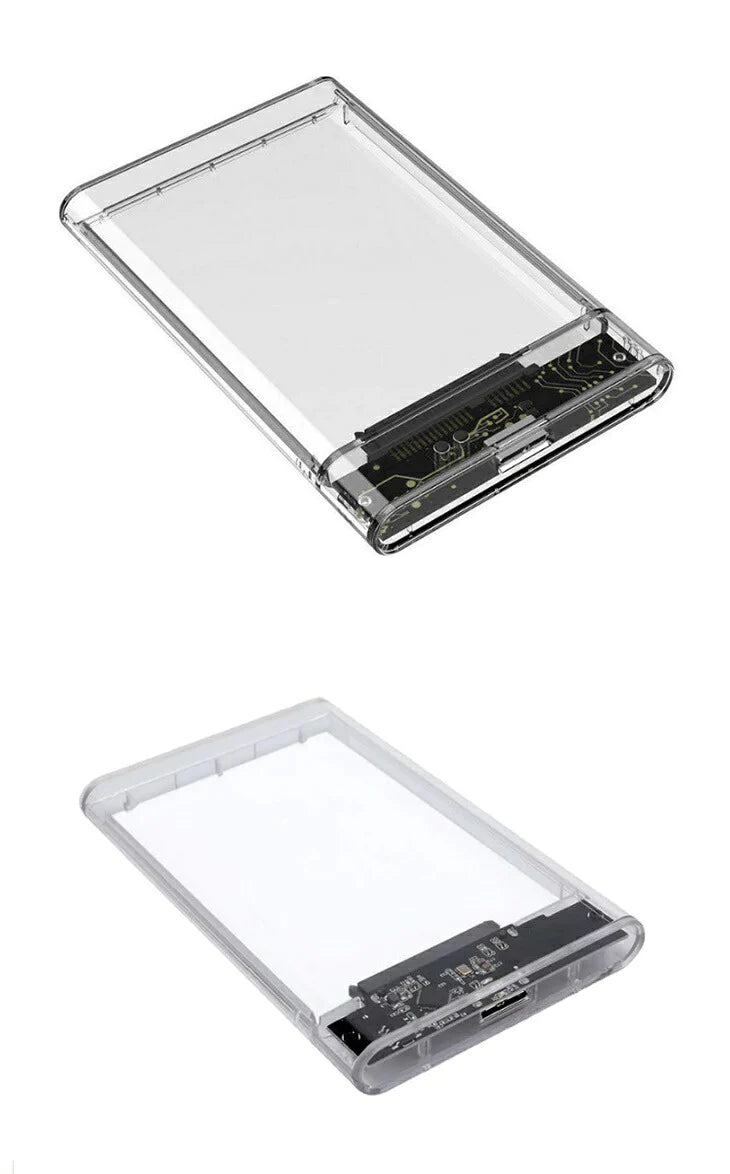 透明 HDD/SSDケース 工具不要 ドライブ 視える化 外付けケース ハードディスクドライブ クリアケース