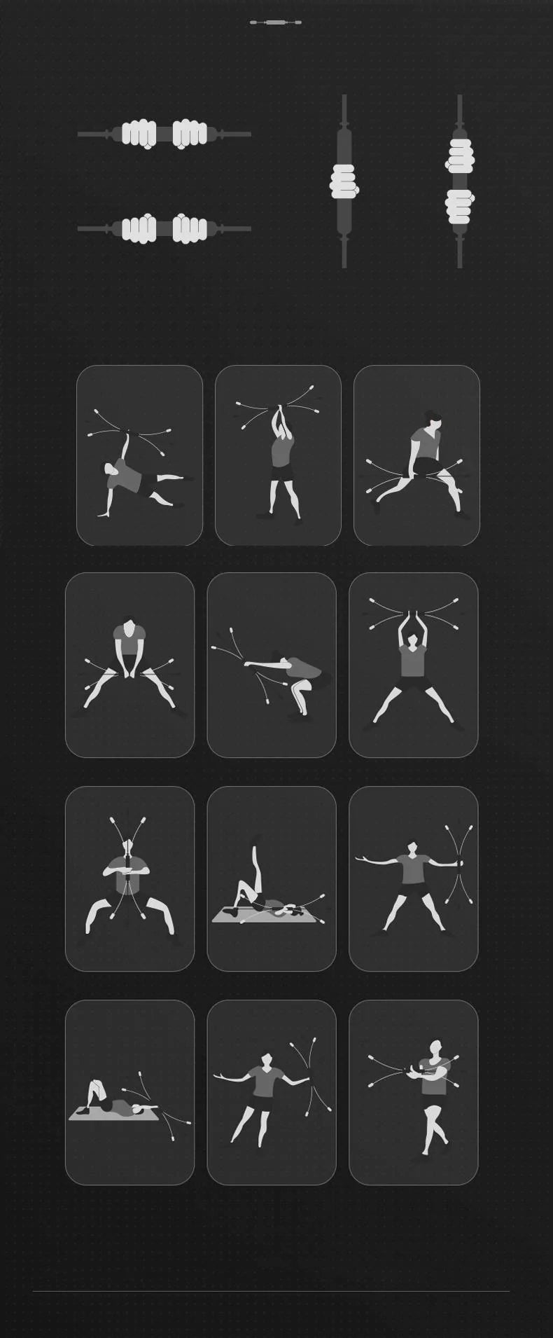 【グリーン】弾性フィットネスバー 運動 エクササイズ ダイエット 痩身 脂肪燃焼トレーニング 二の腕痩せ 高周波振動 滑り止め 持ちやすい 運動不足解消