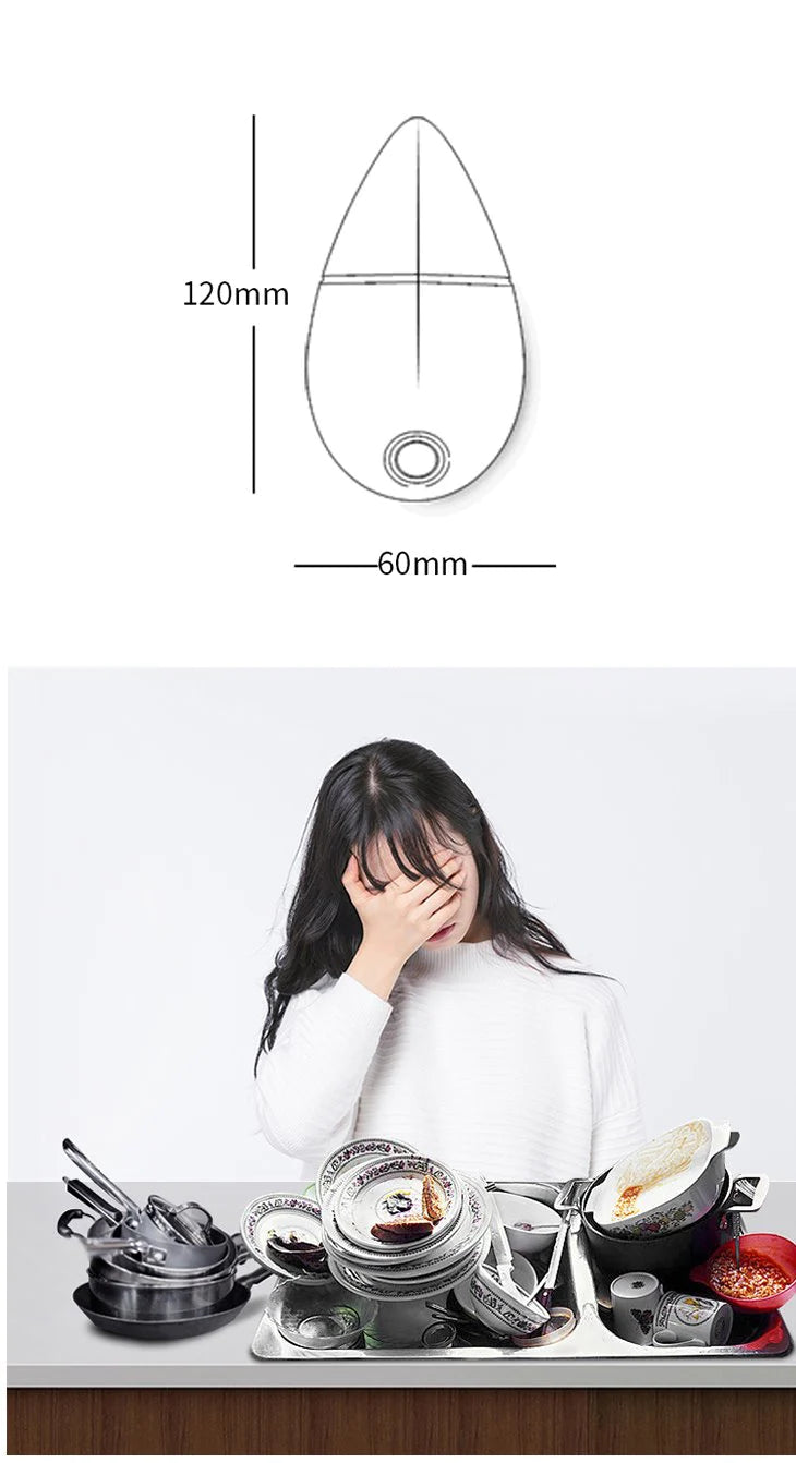 【ブルー】電動食器洗い機 シリコン スポンジ 自動 充電式 丸洗いOK 振動 泡立ち 食洗器 パワフル 工事不要 節水 節電 キッチン 持ち運び 清掃 洗浄