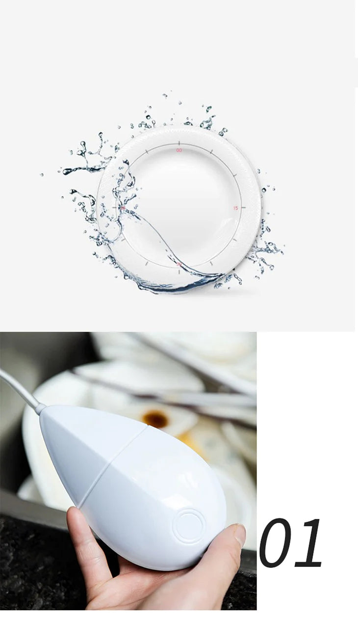 【ホワイト】電動食器洗い機 シリコン スポンジ 自動 充電式 丸洗いOK 振動 泡立ち 食洗器 パワフル 工事不要 節水 節電 キッチン 持ち運び 清掃 洗浄