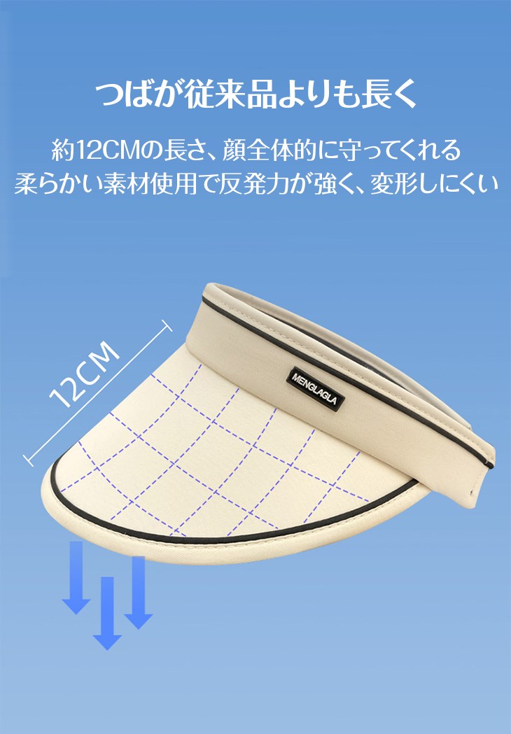 【オフホワイト】サンバイザー 麦わら レディース 折りたたみ コンパクトサイズ 紫外線 UV カット 麦わらぼうし 麦わら帽子  日焼け止め つば広  おしゃれ お祝い プレゼント 送料無料 ギフト 誕生日