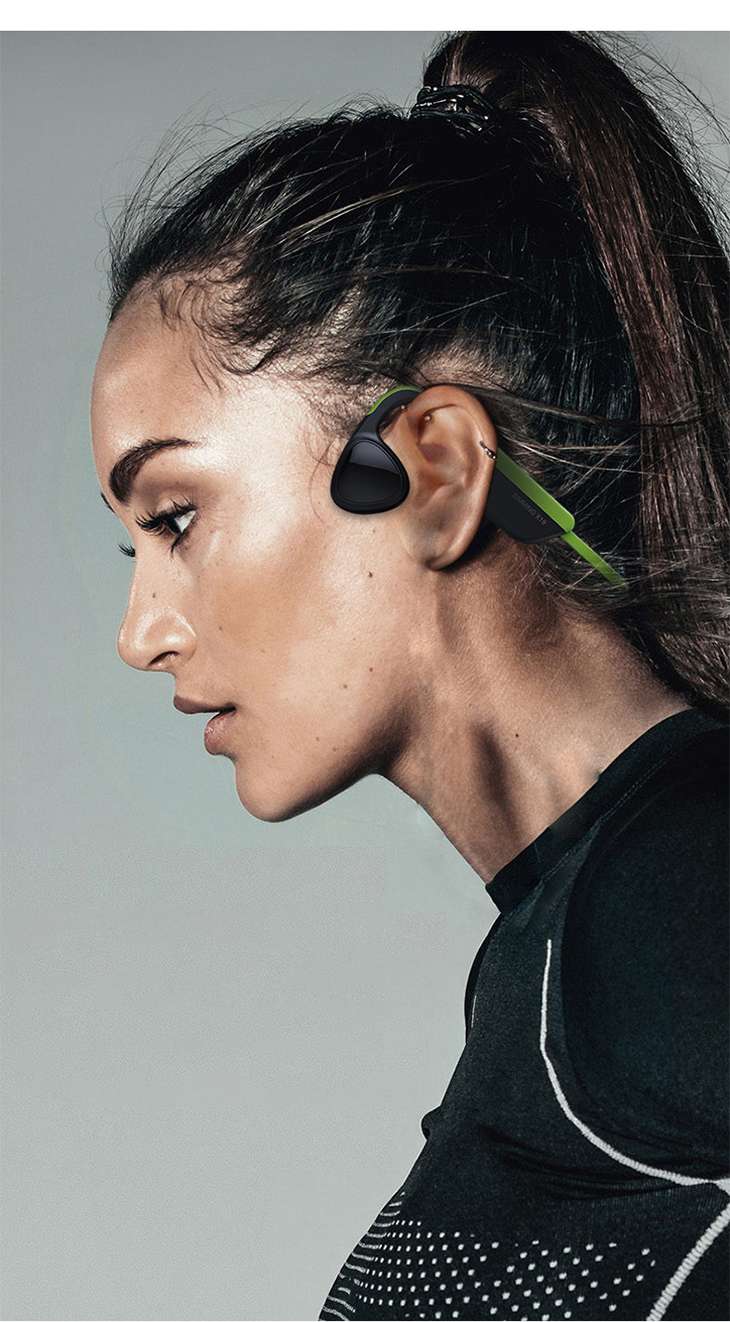 【オレンジ+ブラック】マイク付き Bluetooth ワイヤレス ヘッドセット イヤホン 防水 高音質 コンパクト 便利 柔軟性 おしゃれ 骨伝導 メモリ機能 ヘッドホン