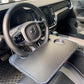 【ブラウン】車用トレイ ハンドルテーブル 取付簡単 フードトレイ ドリンクホルダー 事務作業 車中泊にも 運転席用 食事 仕事 高品質 両面使える