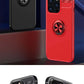 【ブラック+ブラック】iPhoneケース ブラックケース リング付き 高品質 スマホリング 軽量 薄型 耐衝撃 スタンド機能付き 便利 自由回転 iPhone13