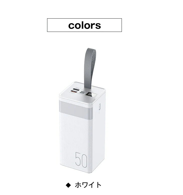 REMAX モバイルバッテリー 50000mAh 大容量 2口 2ポート 急速充電 小型 軽量 iPhone iPad Android Type-c IPH USB 10W