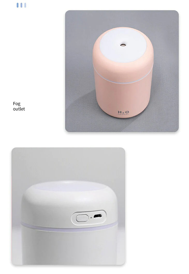 【ピンク】加湿器 卓上 超音波式 加湿器 超静音 車用加湿器 除菌 小型 省エネ オフィス 部屋 静電気の発生防止 乾燥/花粉症対策 父の日 プレゼント 贈り物
