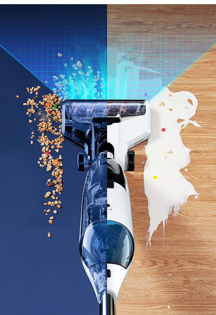 8000Pa 乾湿両用クリーナー 掃除機 水ぶき 水拭き 全自動 強力 クリーナー コードレスクリーナー モップ セルフクリーニング 家庭用 バッテリー残量表示 省エネモード