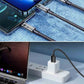 【ブラック】3in1 充電ケーブル 充電コード 急速充電 強靭 断裂防止 3.5Ａ 2.4Ａ typeーC ライトニング Micro 3台同時充電 高品質 安心安全 多機種対応 便利グッズ