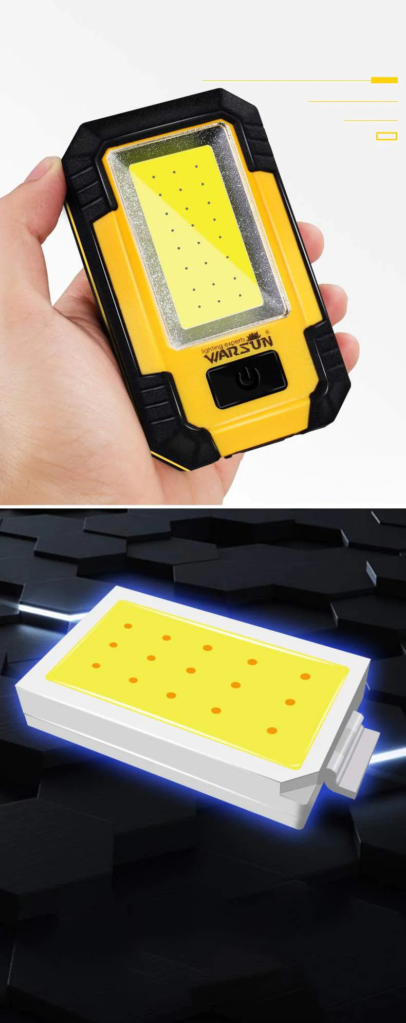 30W LED作業灯 ランタン ワークライト アウトドア キャンプ COB USB 充電式 マグネット 投光器 非常時 防災 停電 自動車整備 夜間作業 ハンディライト コンパクト