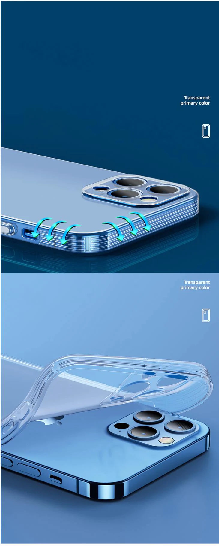 【IPHONE12/12PRO】透明 超頑丈 iPhoneケース 携帯 薄い 軽い スマート iPhone12 iPhone13 高品質 鏡面 鏡のような シンプル