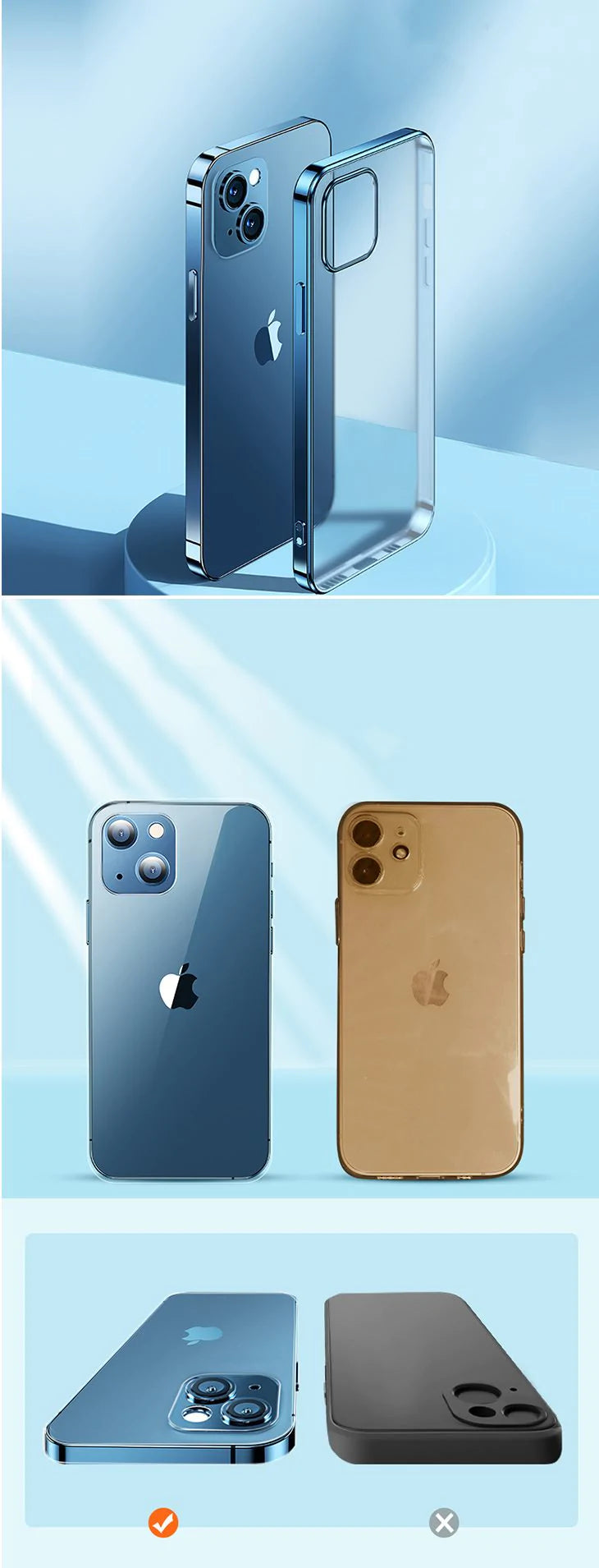 【IPHONE12/12PRO】透明 超頑丈 iPhoneケース 携帯 薄い 軽い スマート iPhone12 iPhone13 高品質 鏡面 鏡のような シンプル