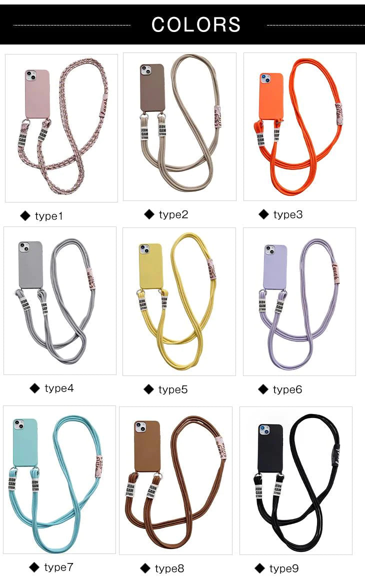 【TYPE2IPHONE12PROMAX】韓国風 iPhoneケース アイフォン iPhone13 肩掛け ストラップ かわいい おしゃれ ファッション センス シンプル 無地 トレンド感