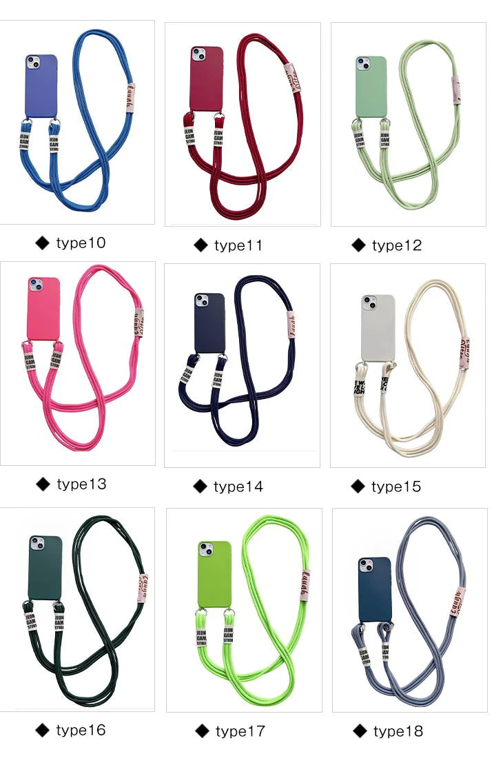 【TYPE4IPHONE12MINI】韓国風 iPhoneケース アイフォン iPhone13 肩掛け ストラップ かわいい おしゃれ ファッション センス シンプル 無地 トレンド感