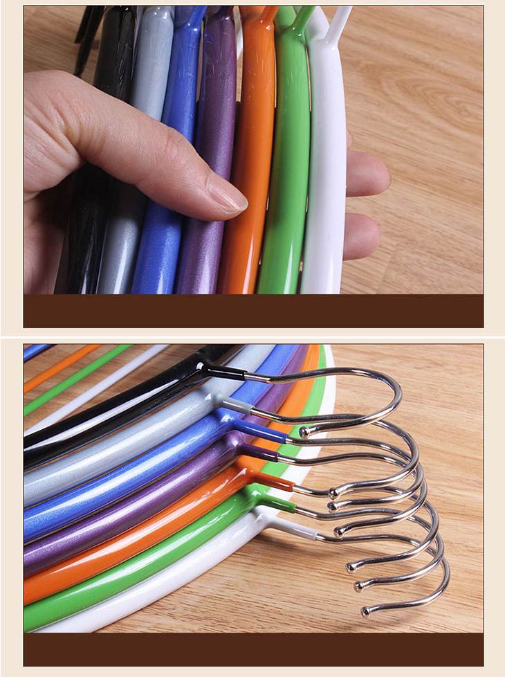 【モモ色】滑らないハンガー 省スペース 薄型 おしゃれ デザイン性 シンプル 多色展開 強靭 強度 タオルハンガー 洋服 ズボン ボトムス 高品質